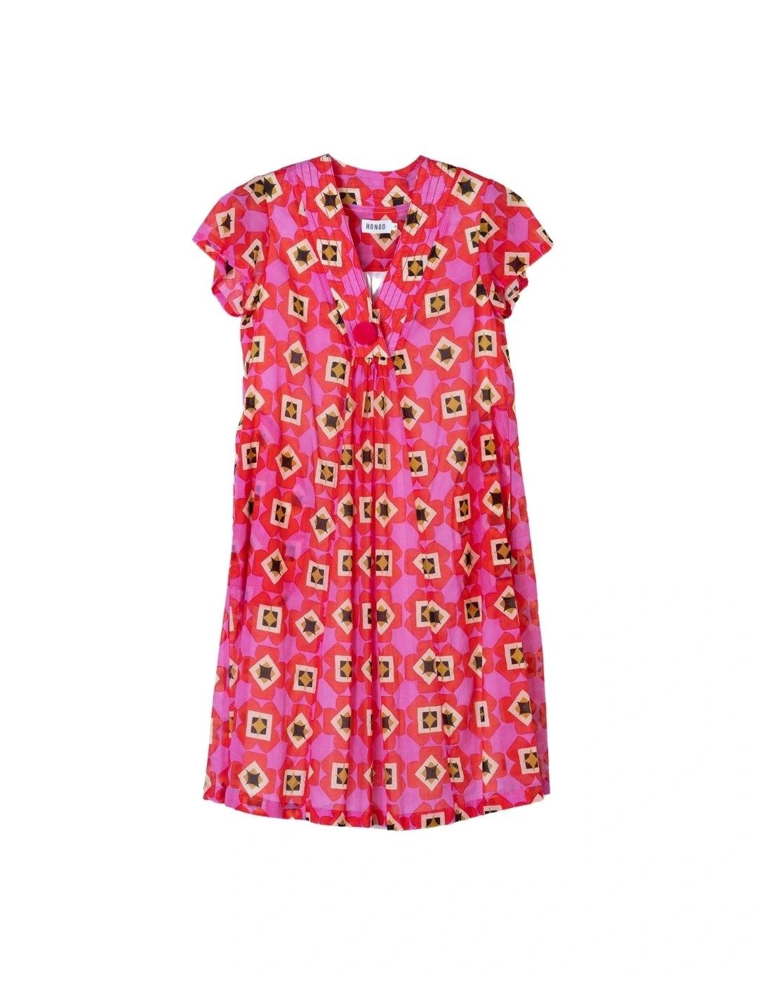 Hongo Vestido Geométrico rosa
