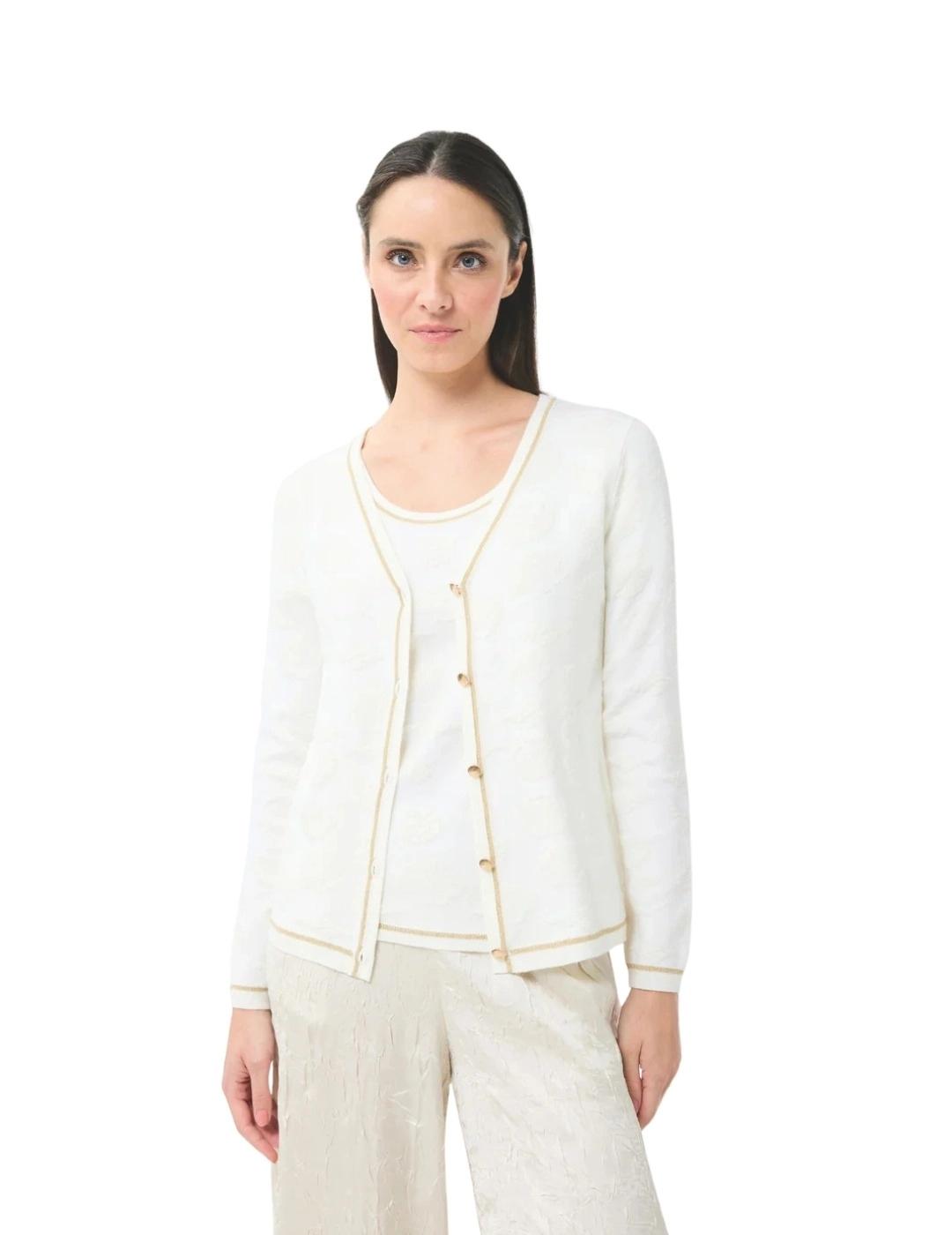 Leo & Ugo Twin Set Blanco y dorado