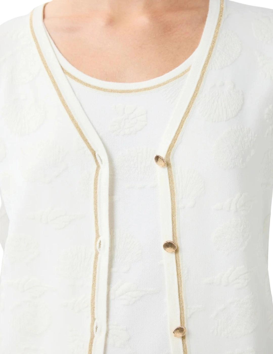 Leo & Ugo Twin Set Blanco y dorado