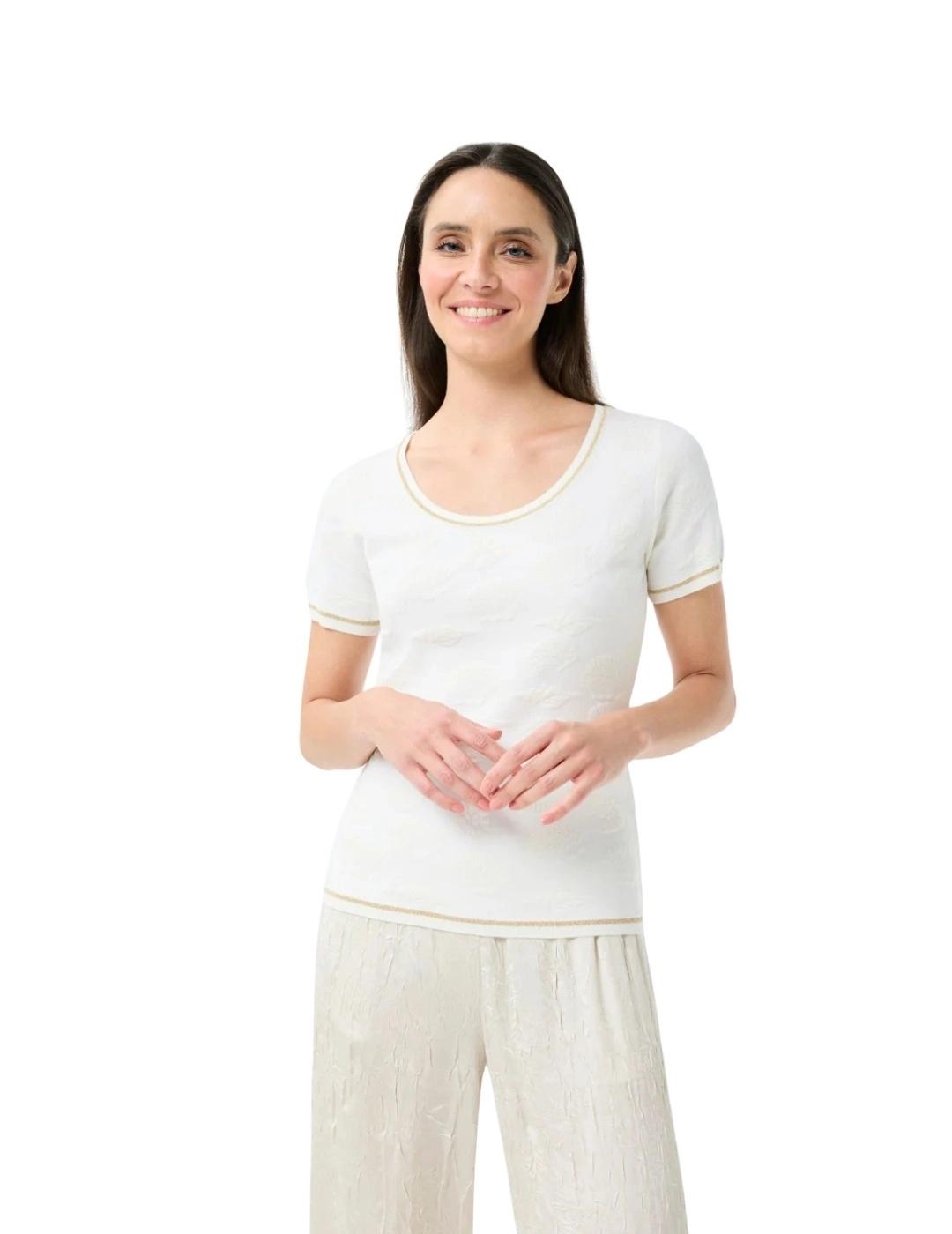 Leo & Ugo Twin Set Blanco y dorado