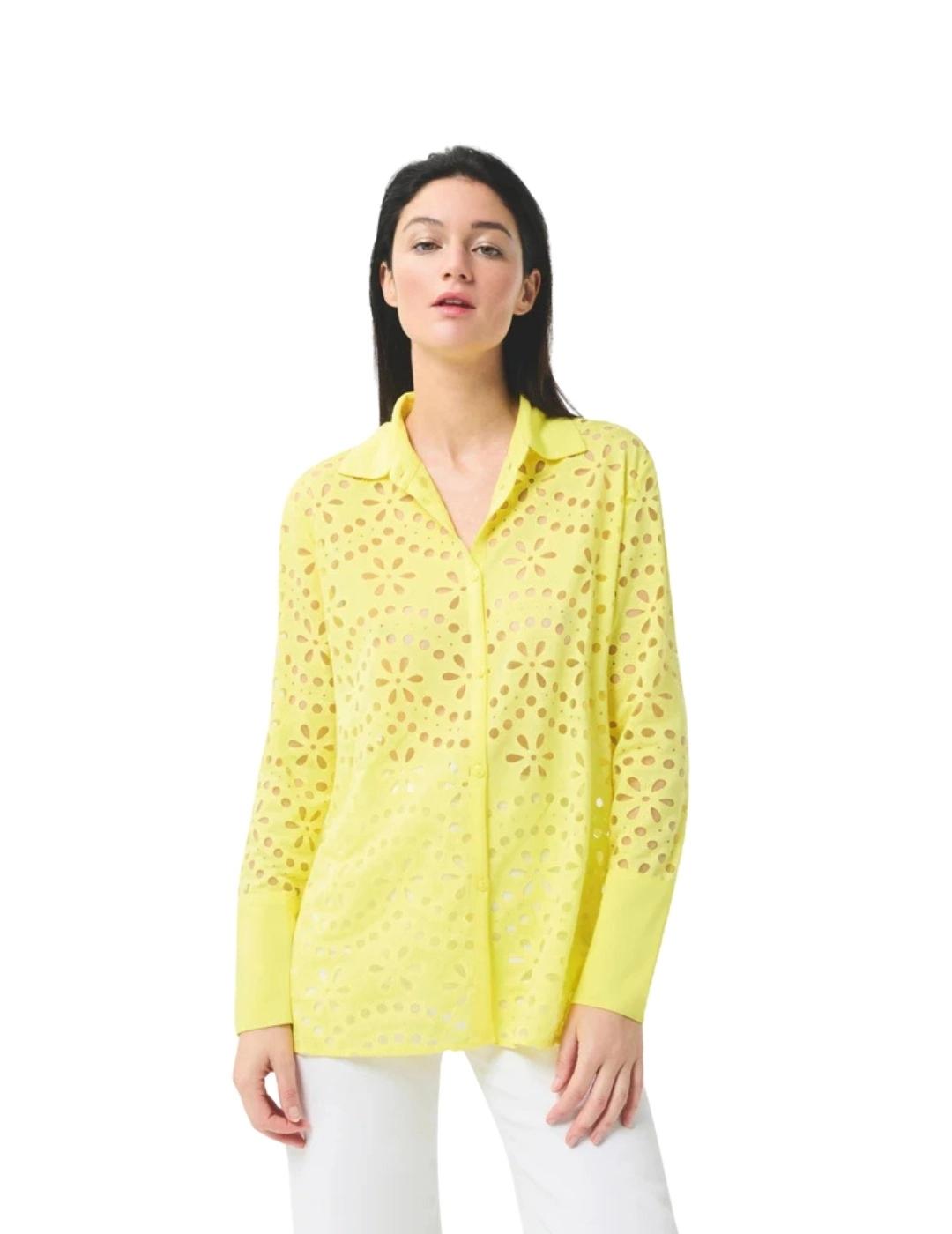 Leo & Ugo Camisa amarilla troquelada