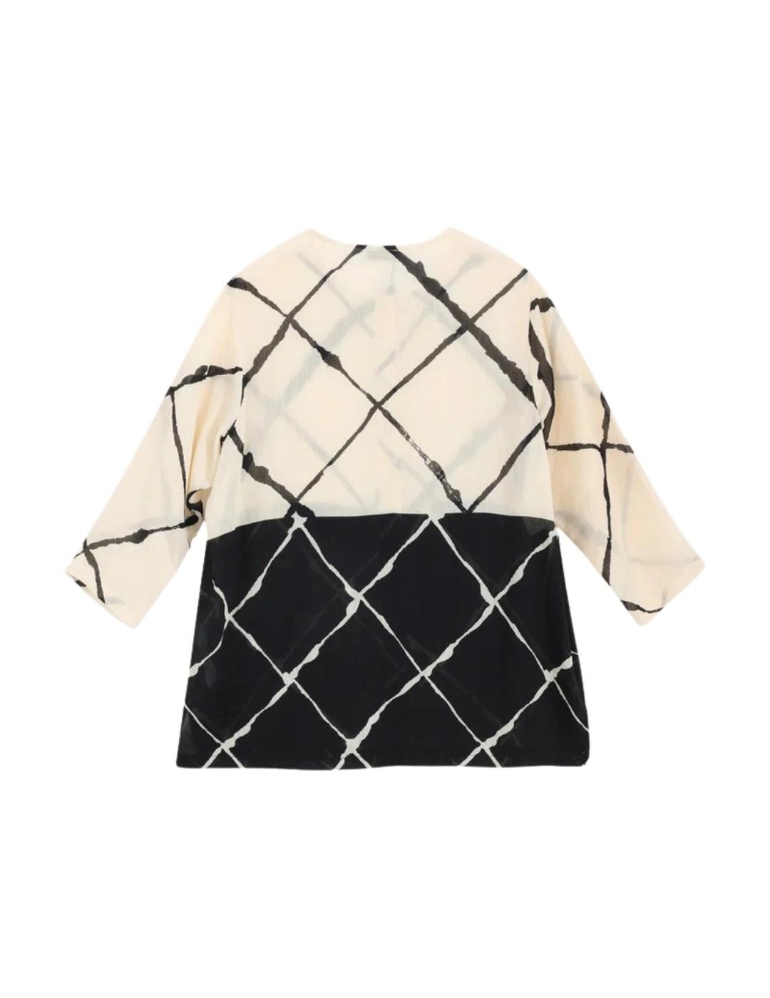 Maria Bellentani Blusa Beige Negro