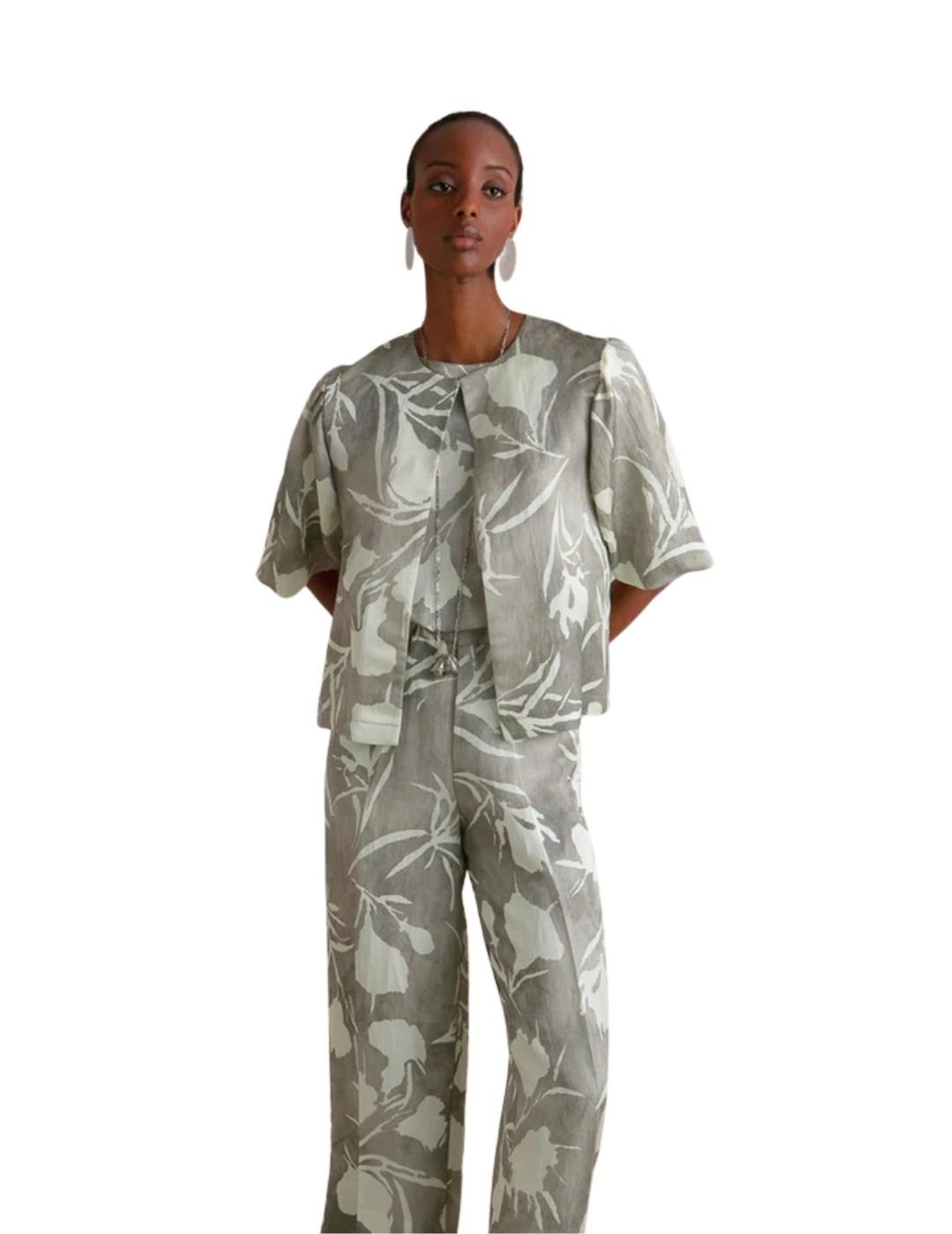 Maria Bellentani Top tirantes Estampado gris