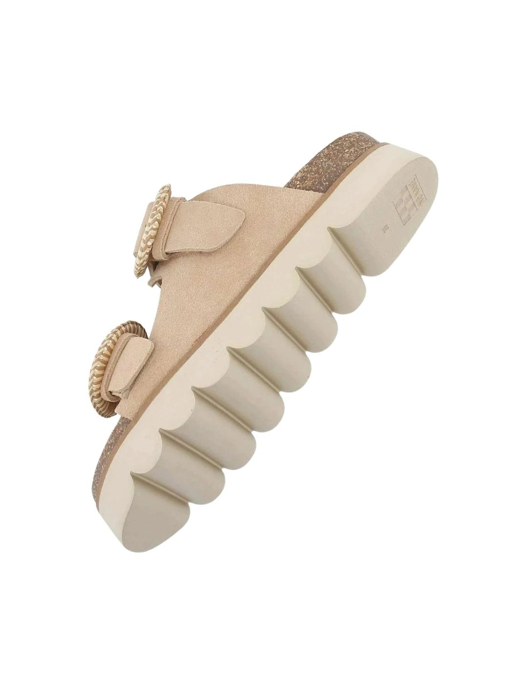 Noname Sandalia Sandy Slap W Suede Camel