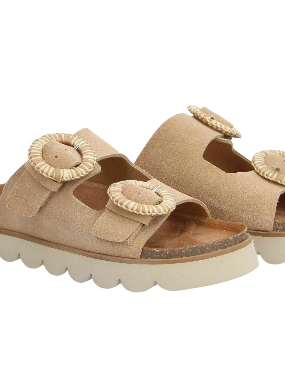Noname Sandalia Sandy Slap W Suede Camel