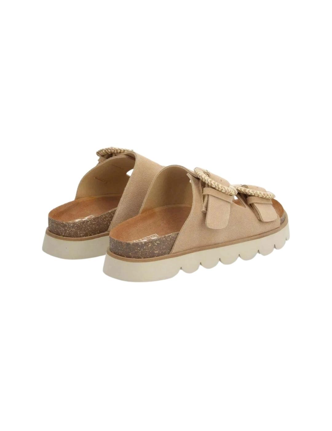 Noname Sandalia Sandy Slap W Suede Camel