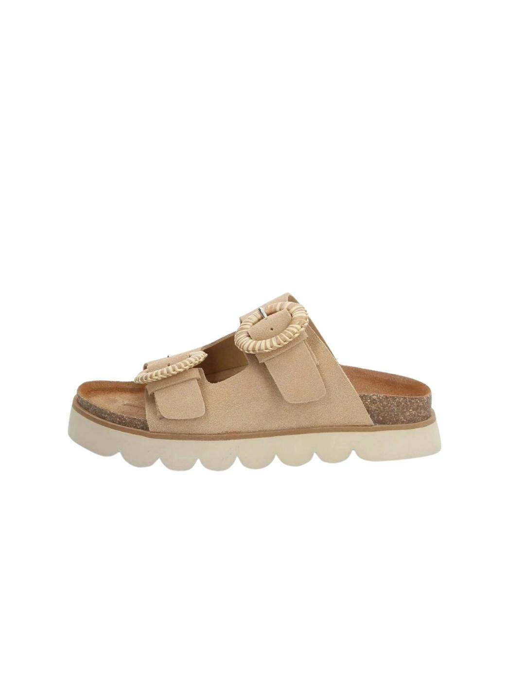 Noname Sandalia Sandy Slap W Suede Camel
