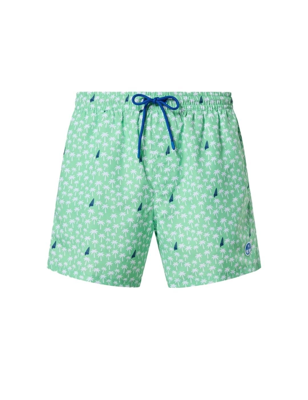 North Sails Bañador verde estampado palmeras
