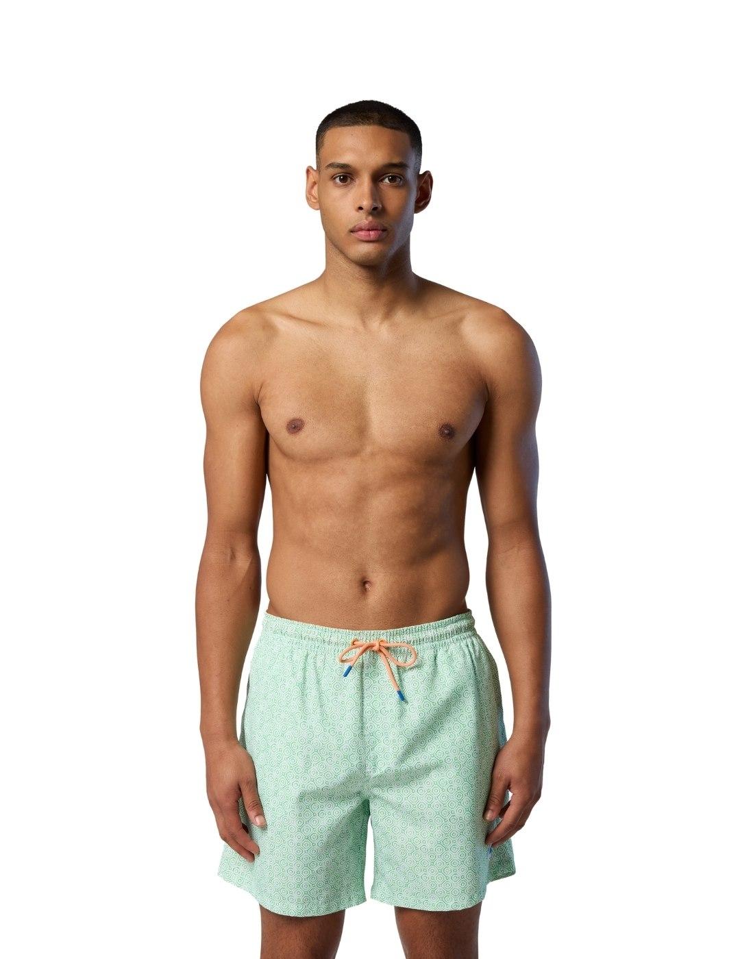 North Sails Bañador verde estampado cuadros