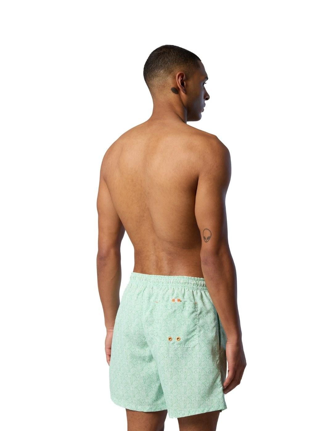 North Sails Bañador verde estampado cuadros