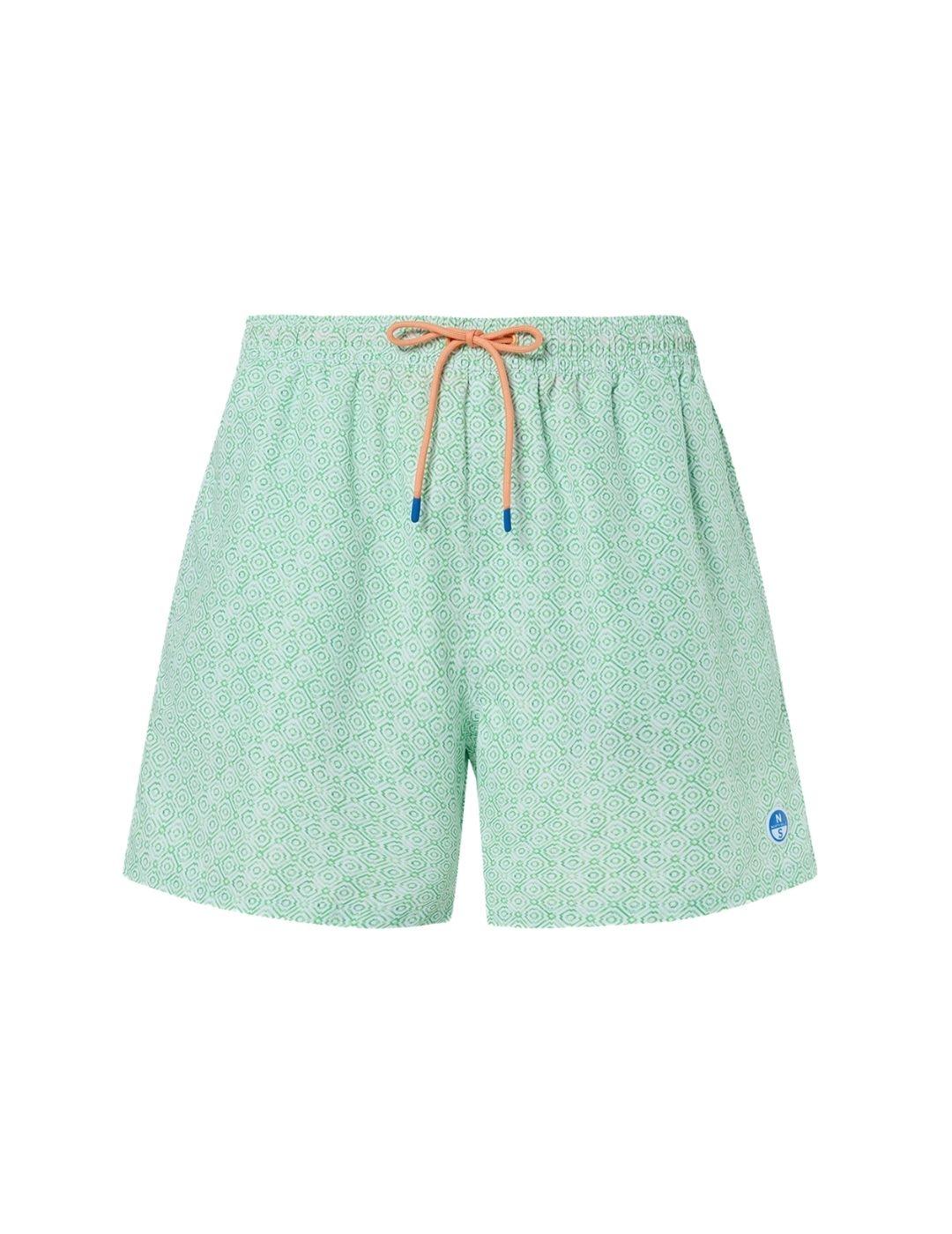North Sails Bañador verde estampado cuadros