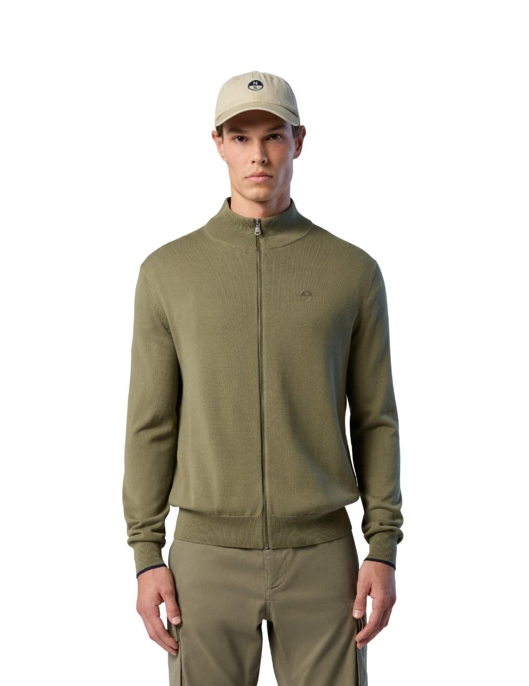 North Sails  Punto Full Zip  Knitwear 12Gg  Navy B