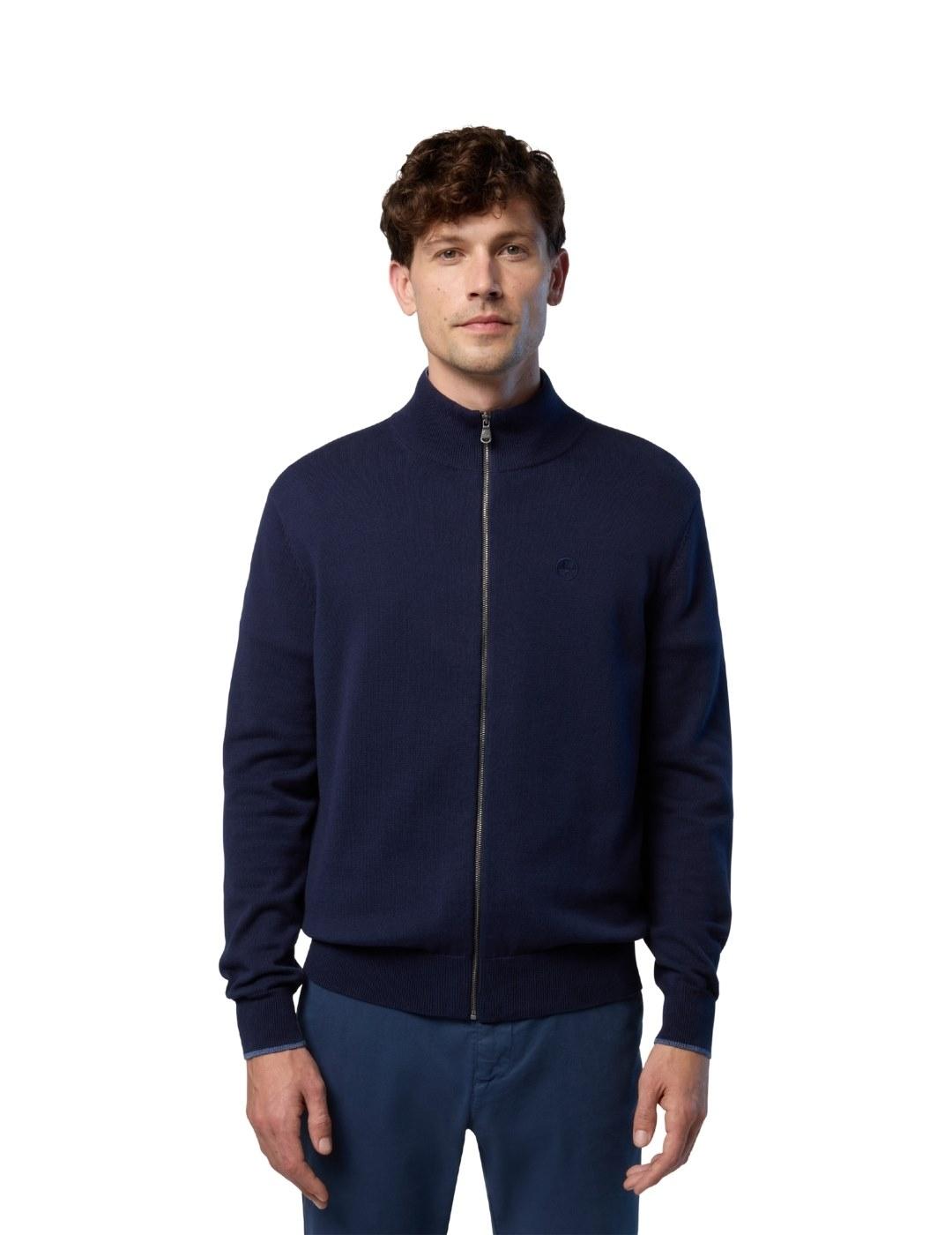 North Sails  Punto Full Zip  Knitwear 12Gg  Navy B