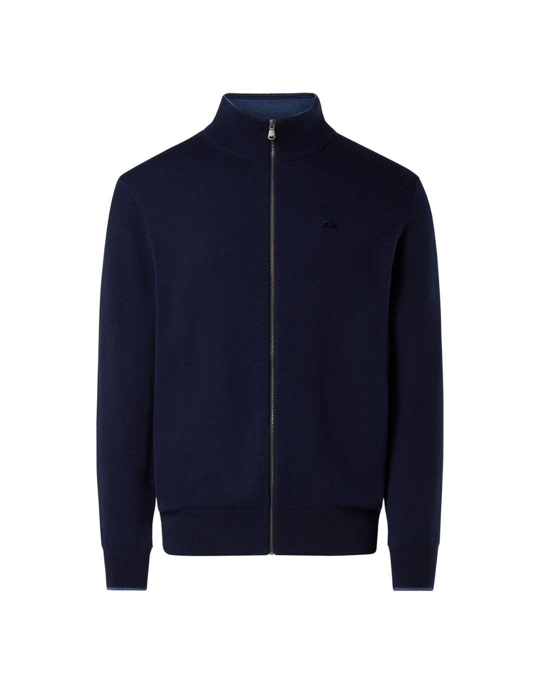 North Sails  Punto Full Zip  Knitwear 12Gg  Navy B