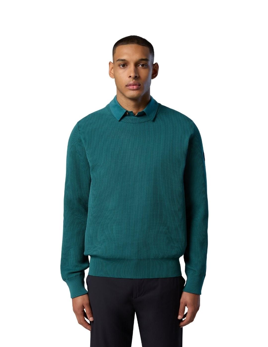 North Sails  Polo Crew Neck Knitwear 12Gg  Mediter