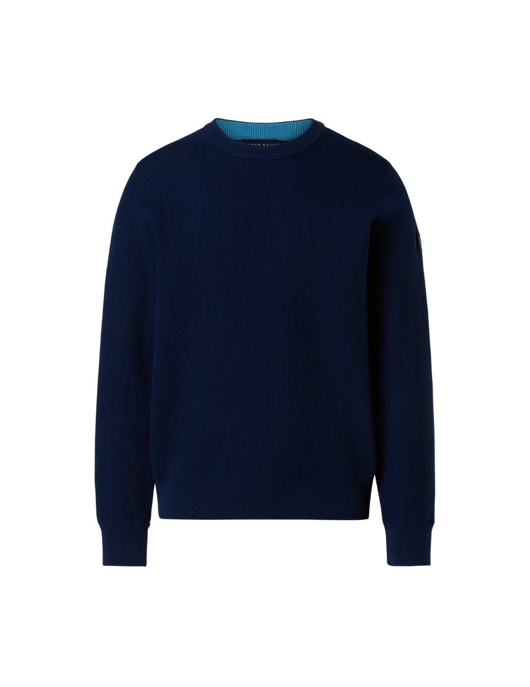 North Sails  Polo Crew Neck Knitwear 12Gg  Navy Bl