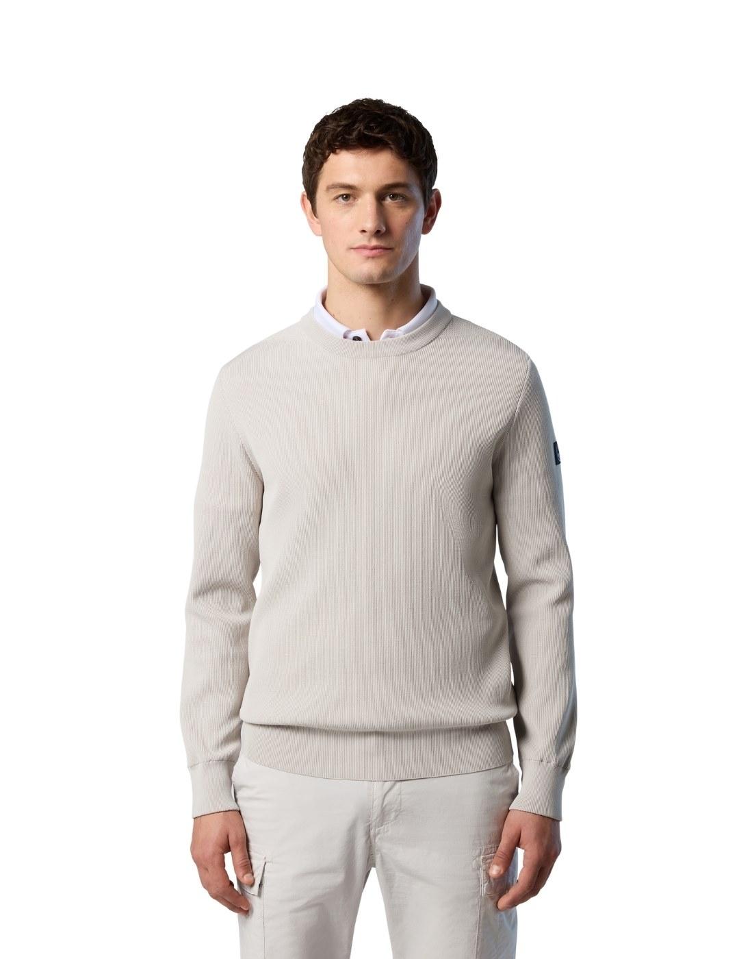North Sails  Polo Crew Neck Knitwear 12Gg  Vapor G