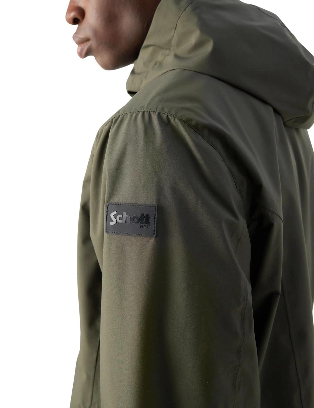 Schott Cazadora Verde Kaki