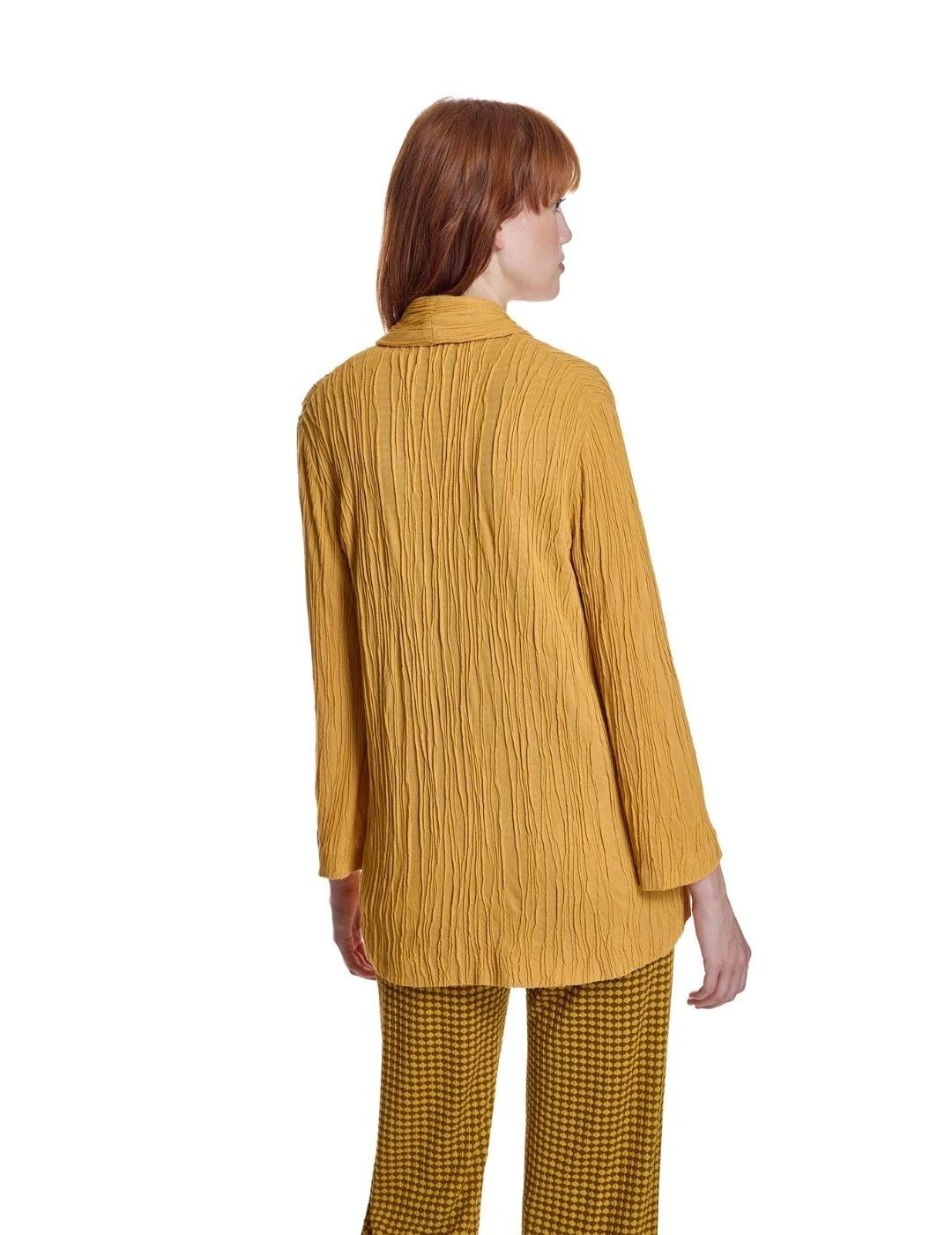 Alba Conde Chaqueta Amarilla texturizada