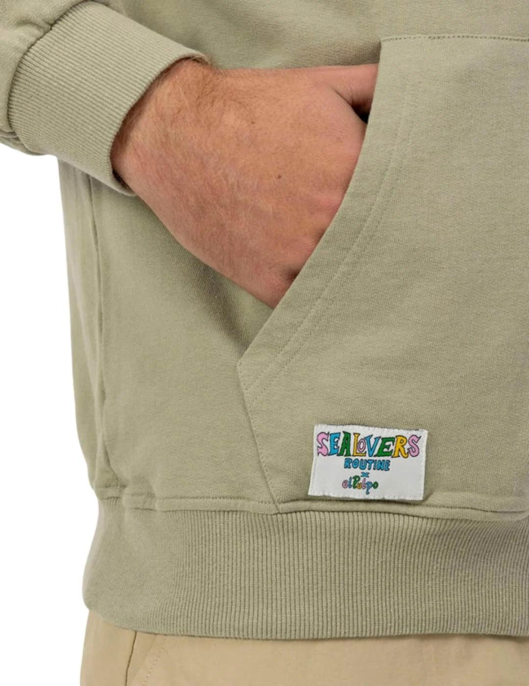 El Pulpo Sudadera verde Surfboard