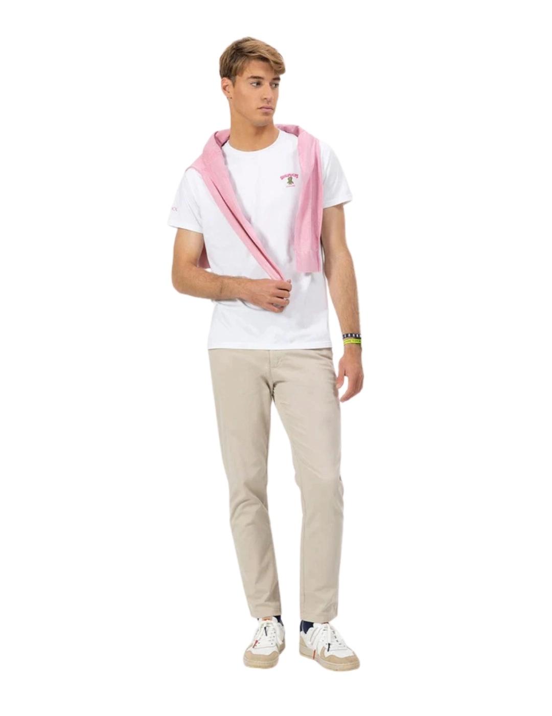 El Pulpo Camiseta Blanca Estampado