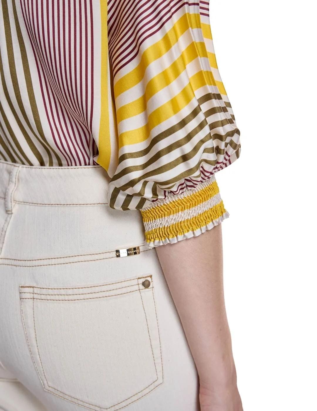 Alba Conde Blusa de rayas Multicolor