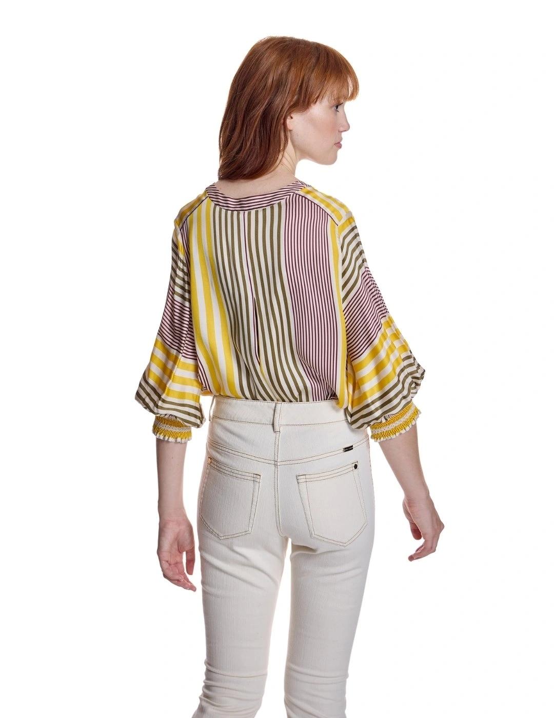 Alba Conde Blusa de rayas Multicolor