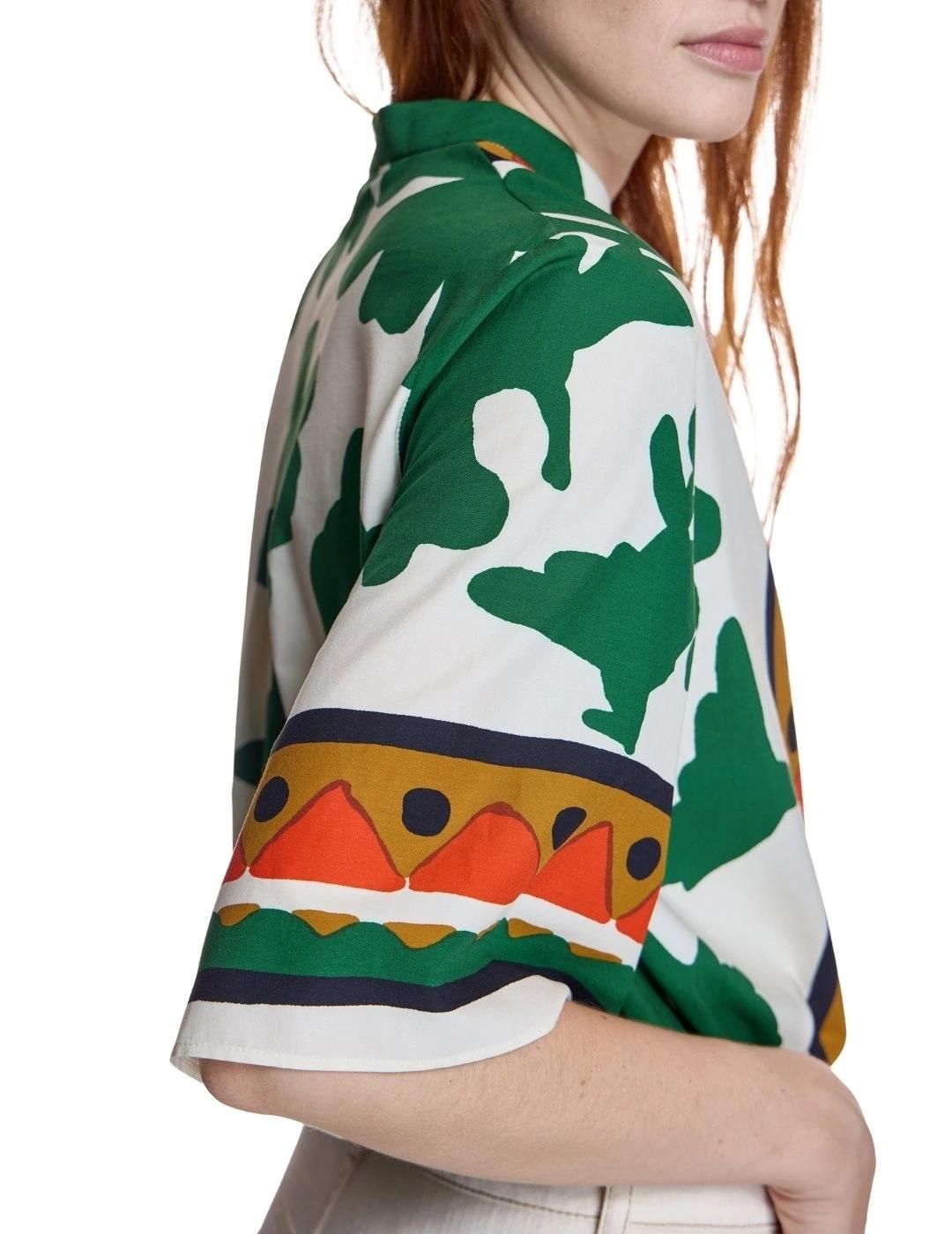 Alba Conde Blusa crudo estampado multicolor