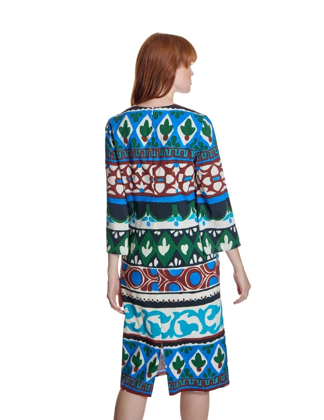 Alba Conde Vestido Azul Multicolor