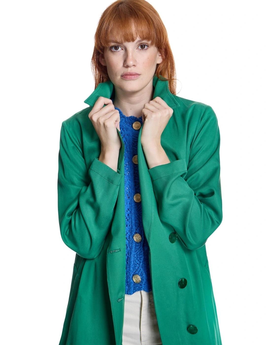 Alba Conde Parka larga Verde botella