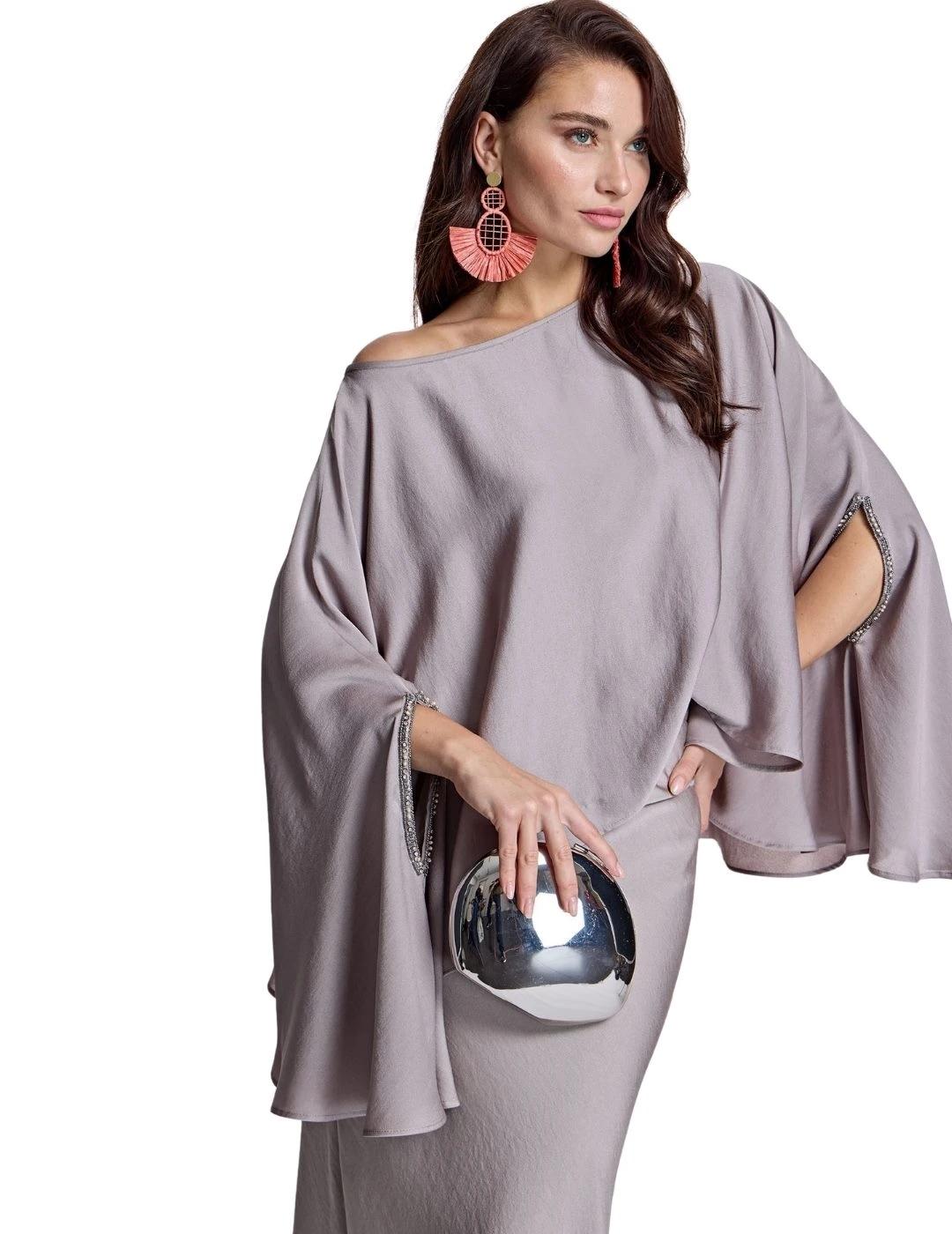 Alba Conde Blusa estilo Capa satinada