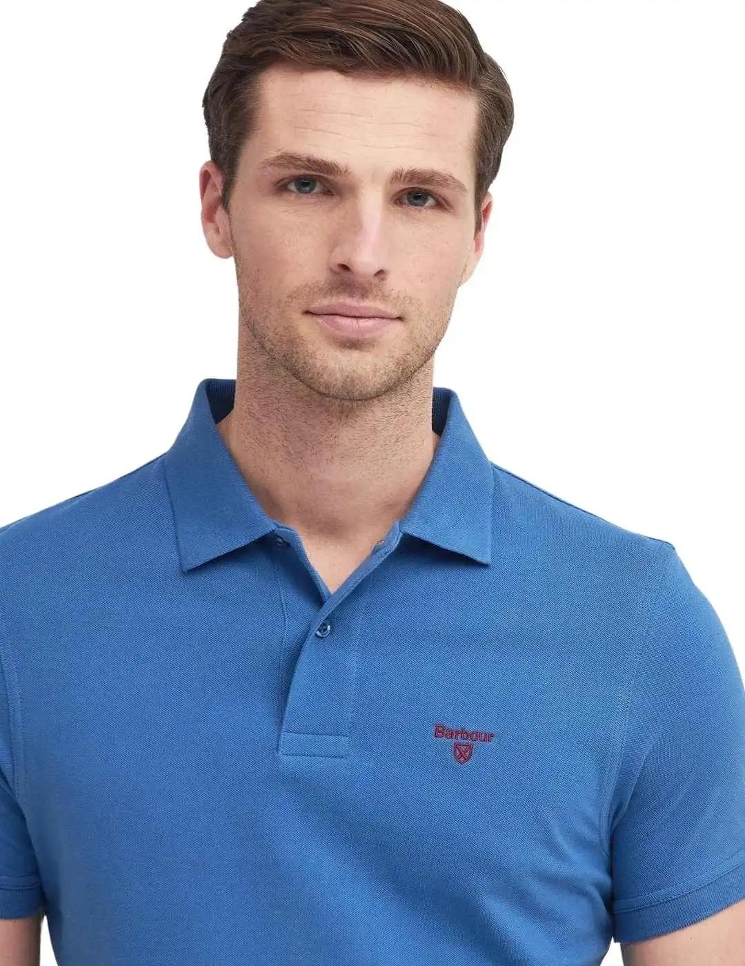 Barbour Polo Lightweight Sport Azul oscuro hombre
