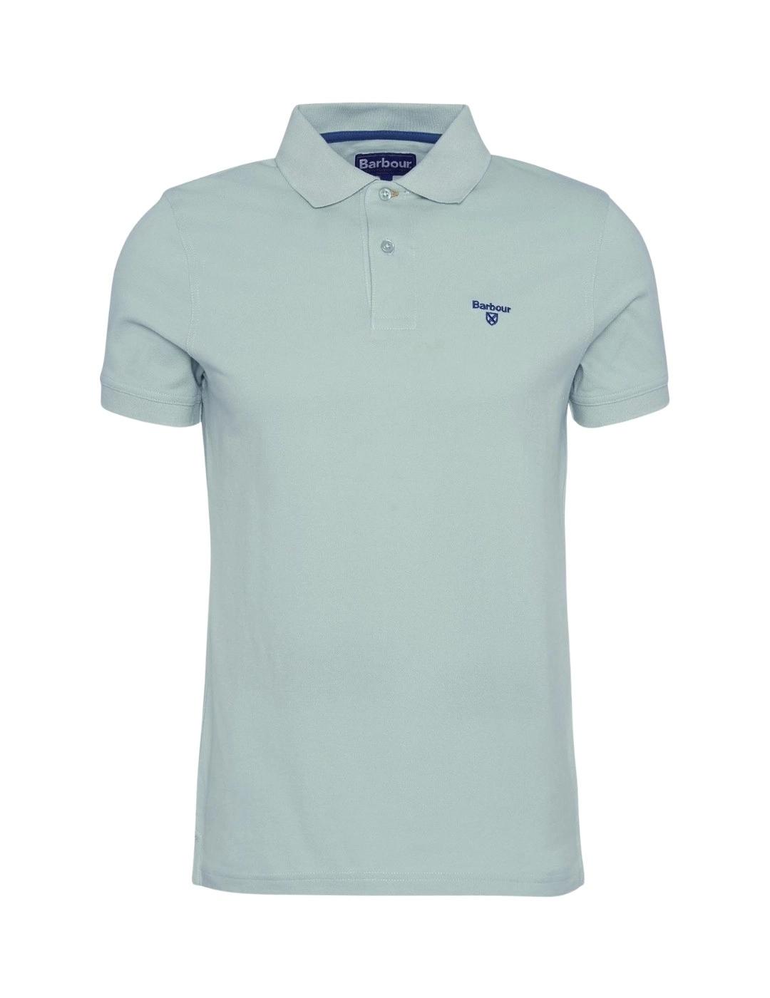 Barbour Polo Lightweight Sport Verde claro hombre