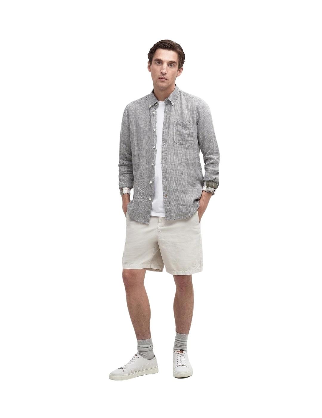 Barbour Camisa Linton Tailored Shirt Verde hombre