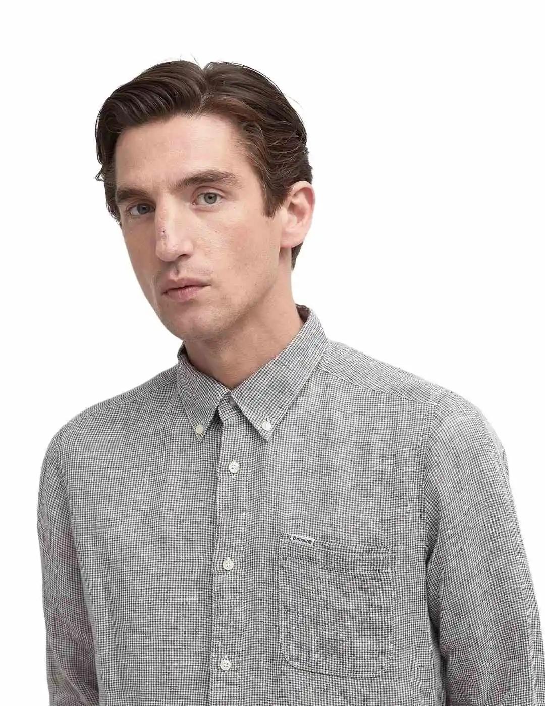 Barbour Camisa Linton Tailored Shirt Verde hombre