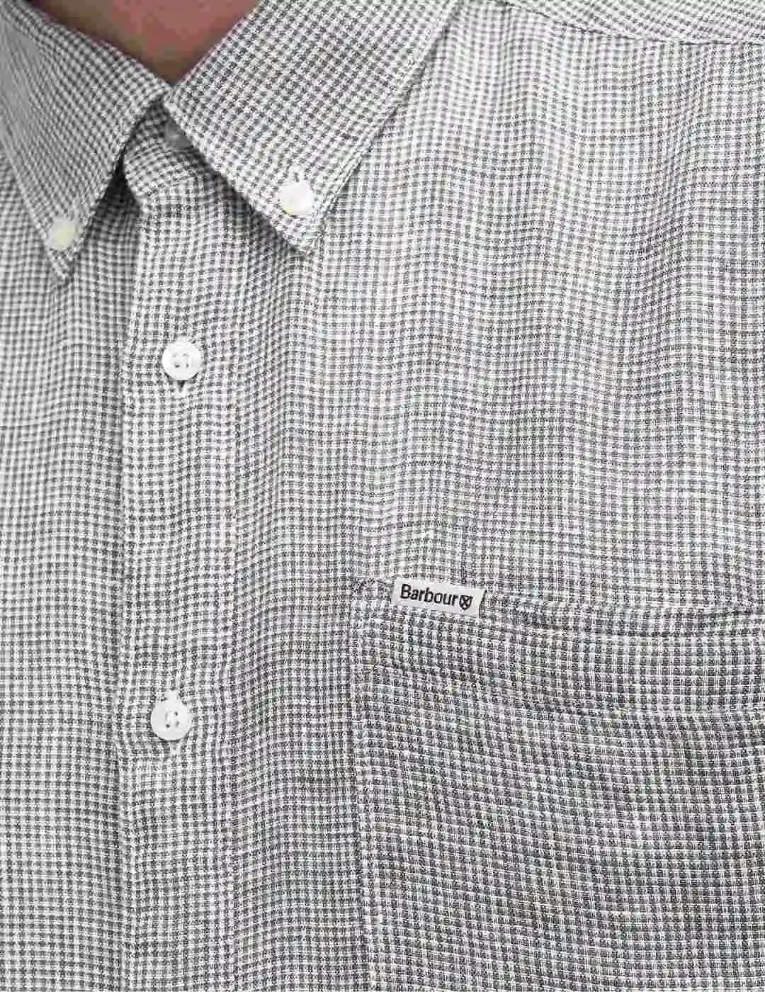 Barbour Camisa Linton Tailored Shirt Verde hombre