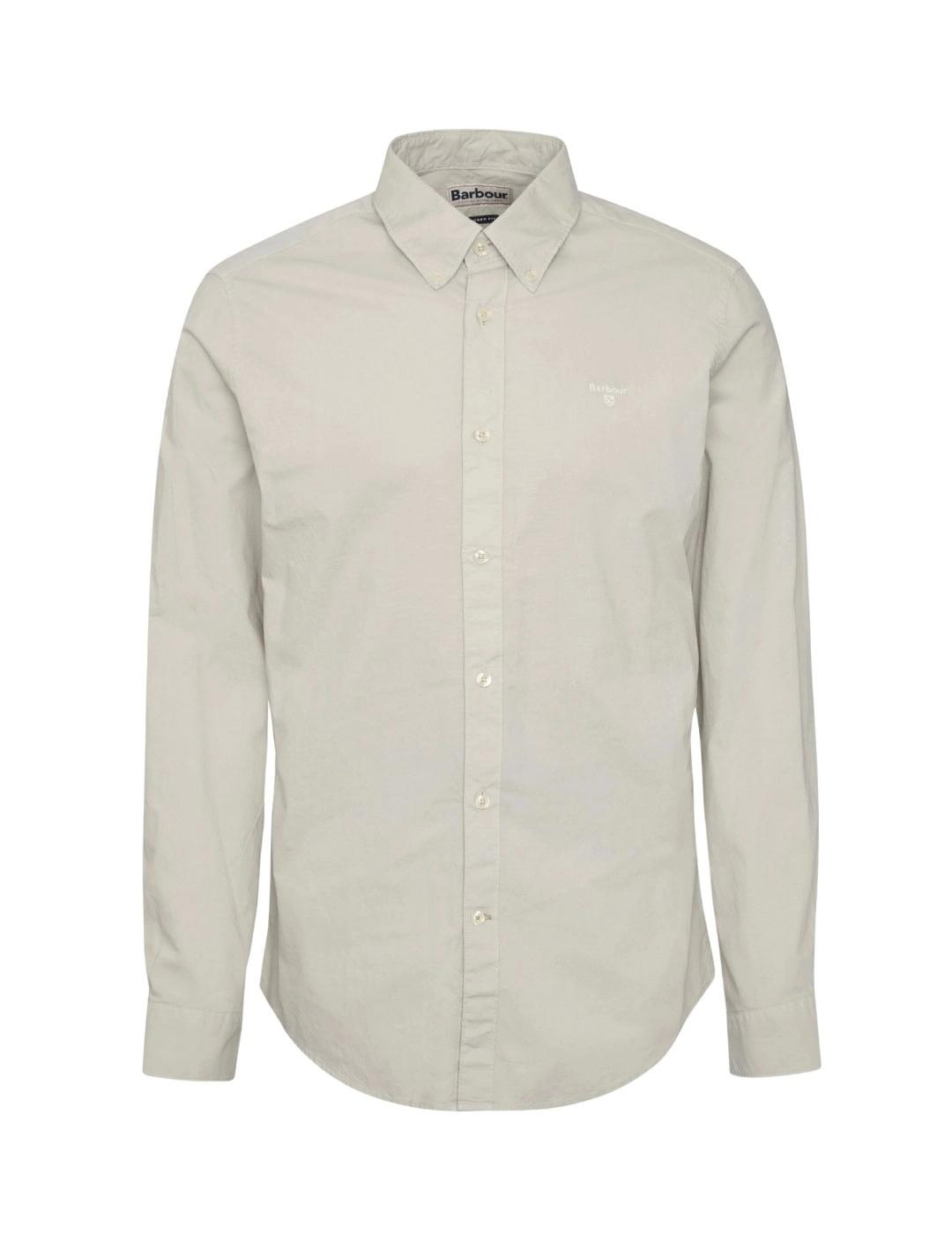 Barbour Camisa Garment Dyed Tailored Beige hombre