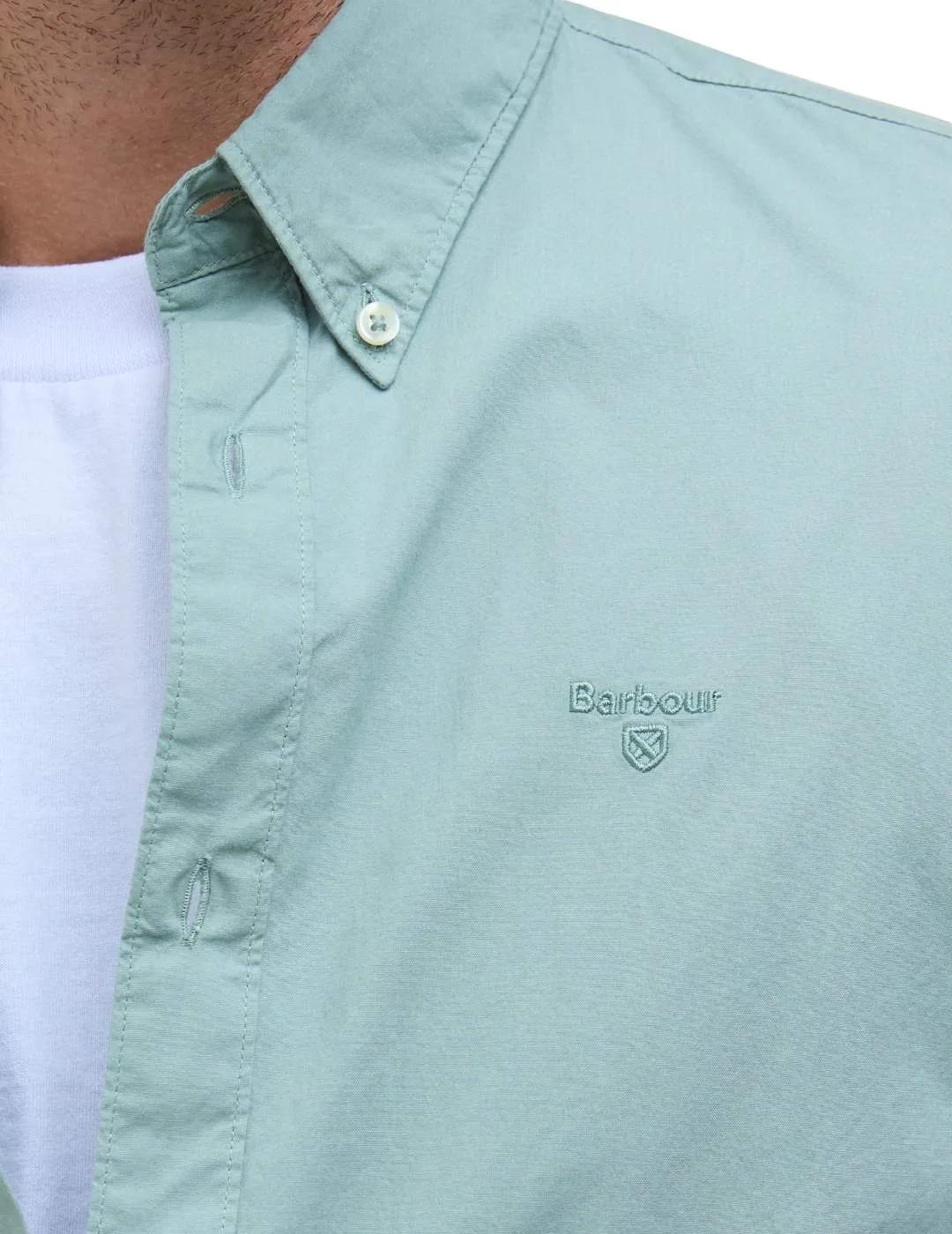 Barbour Camisa Garment Dyed Tailored Verde hombre