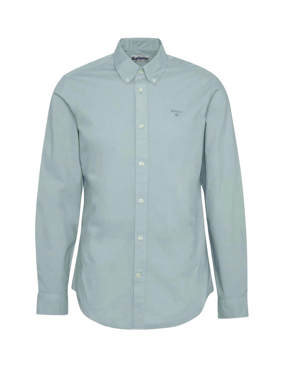 Barbour Camisa Garment Dyed Tailored Verde hombre