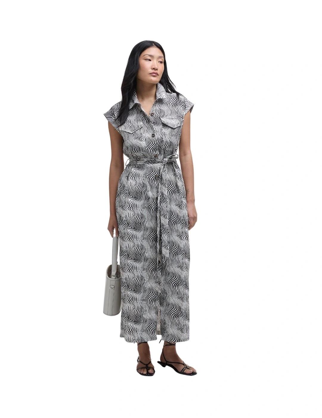 Barbour Romy Maxi Dress Estampado negro mujer