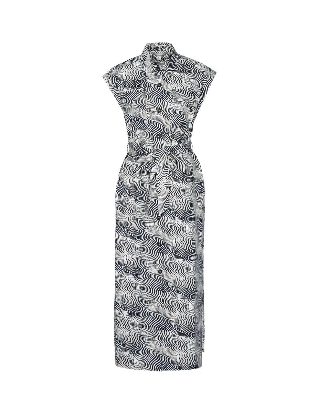 Barbour Romy Maxi Dress Estampado negro mujer