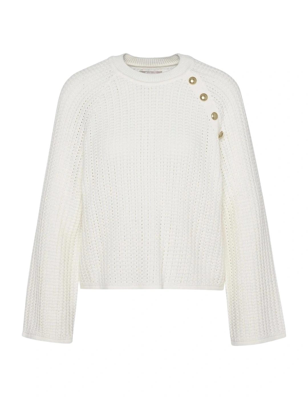 Barbour Jersey Angela Crew neck Blanco mujer