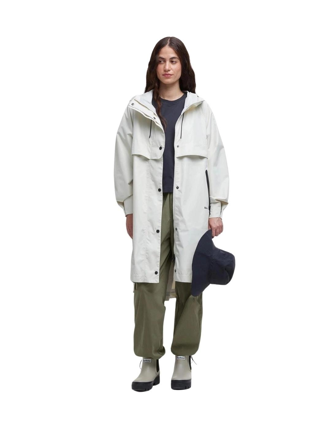 Barbour Parka Jayla Waterproof Blanca mujer