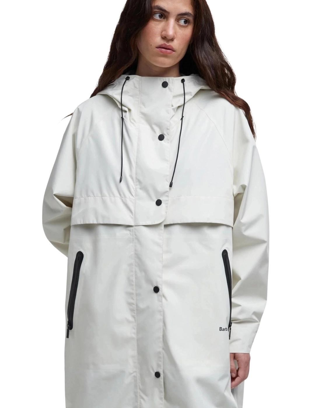 Barbour Parka Jayla Waterproof Blanca mujer