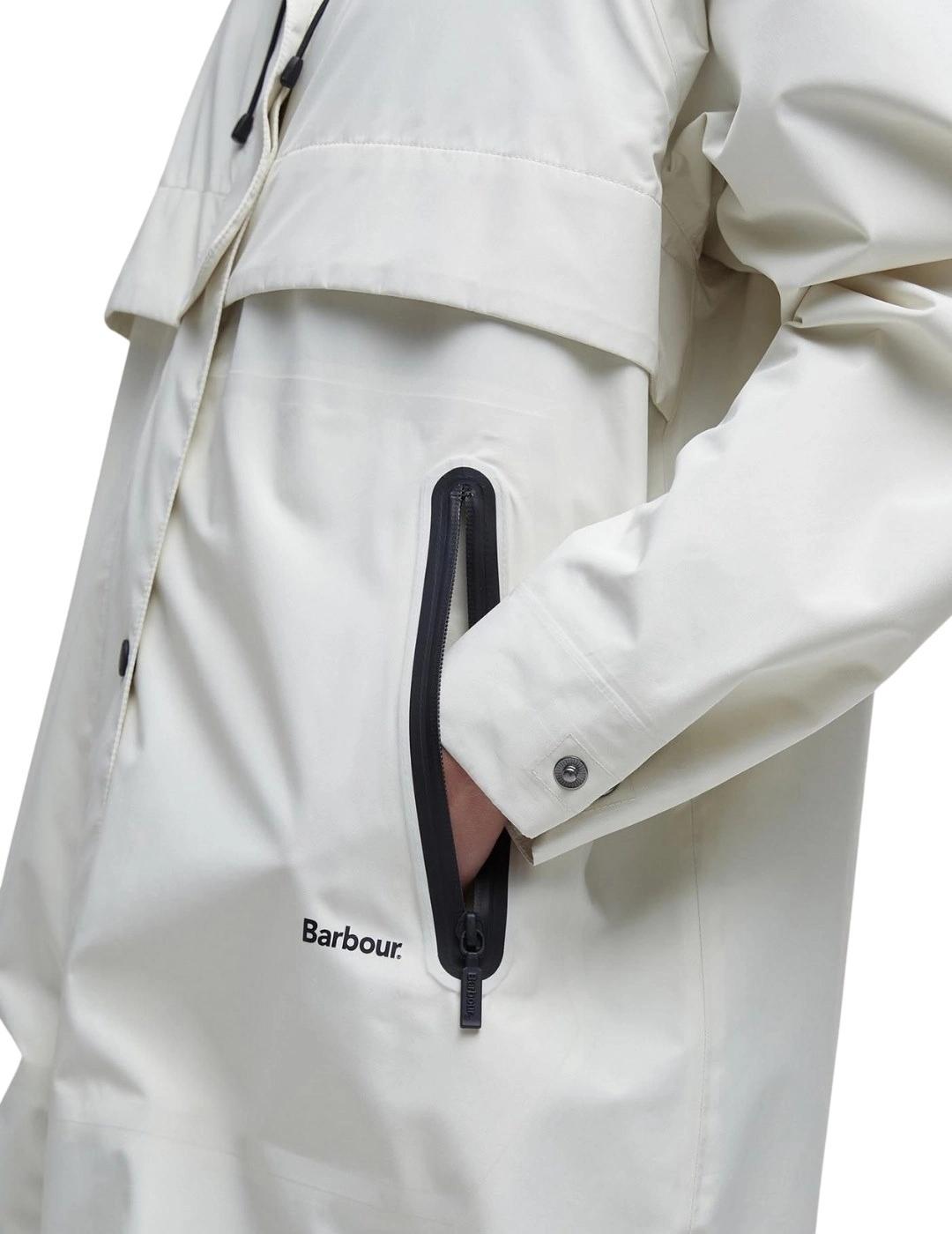 Barbour Parka Jayla Waterproof Blanca mujer