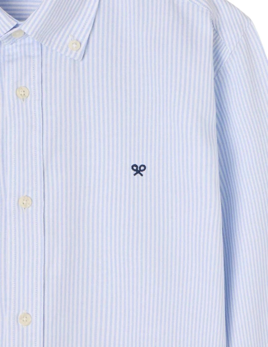 Silbon Camisa Sport Oxford Rayas Celeste