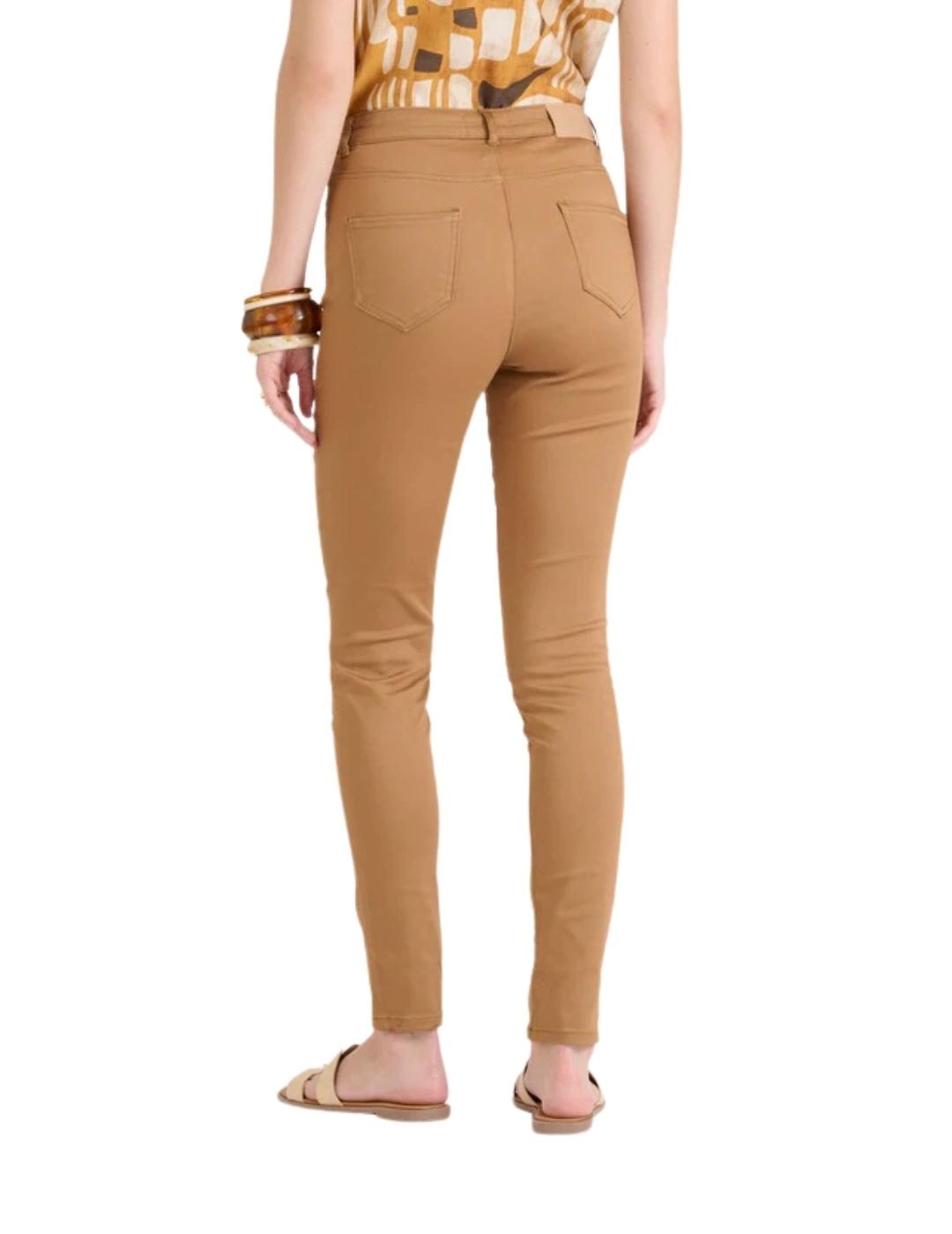 Naf Naf Pantalón pitillo marrón