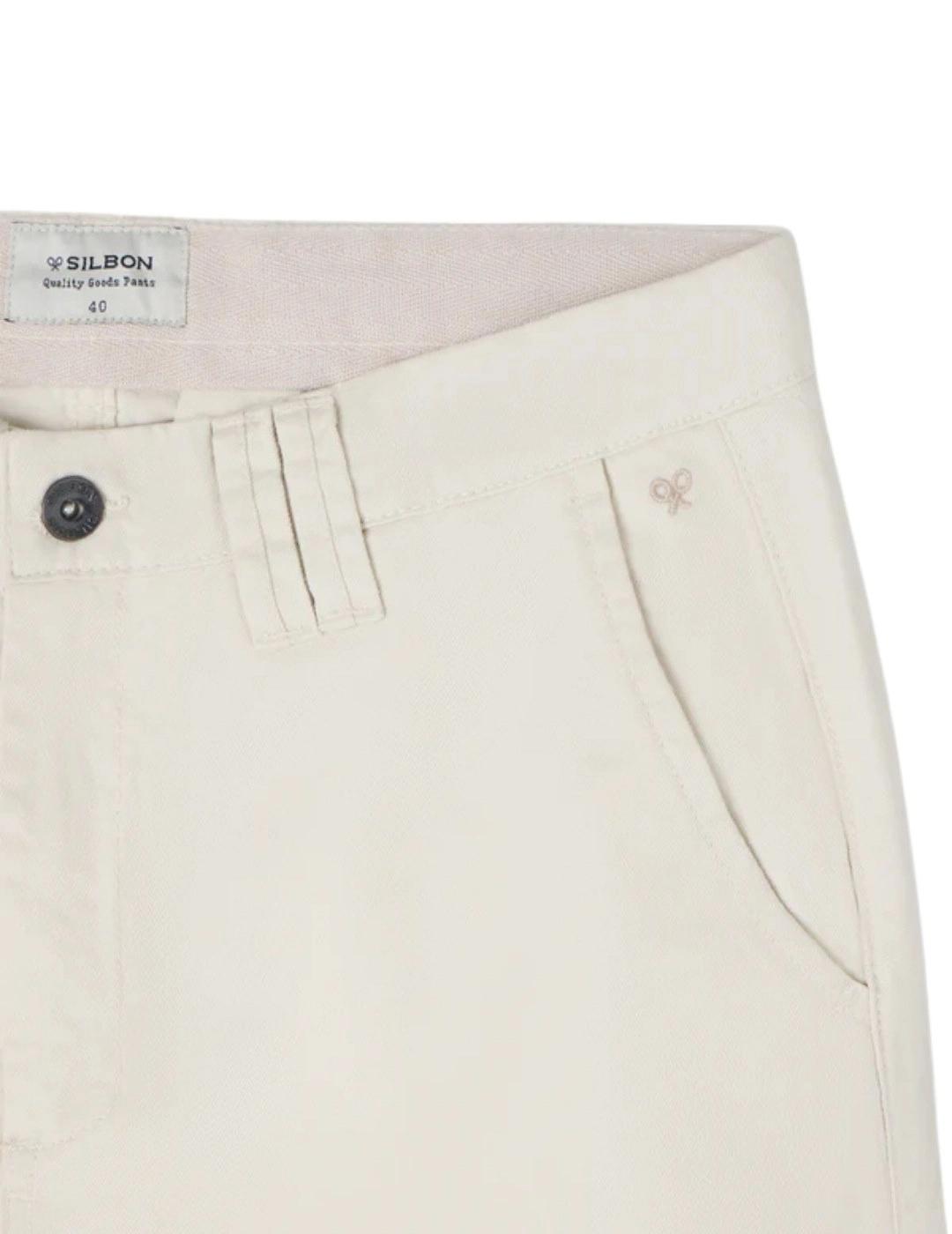 Silbon Pantalón sport cargo casual piedra