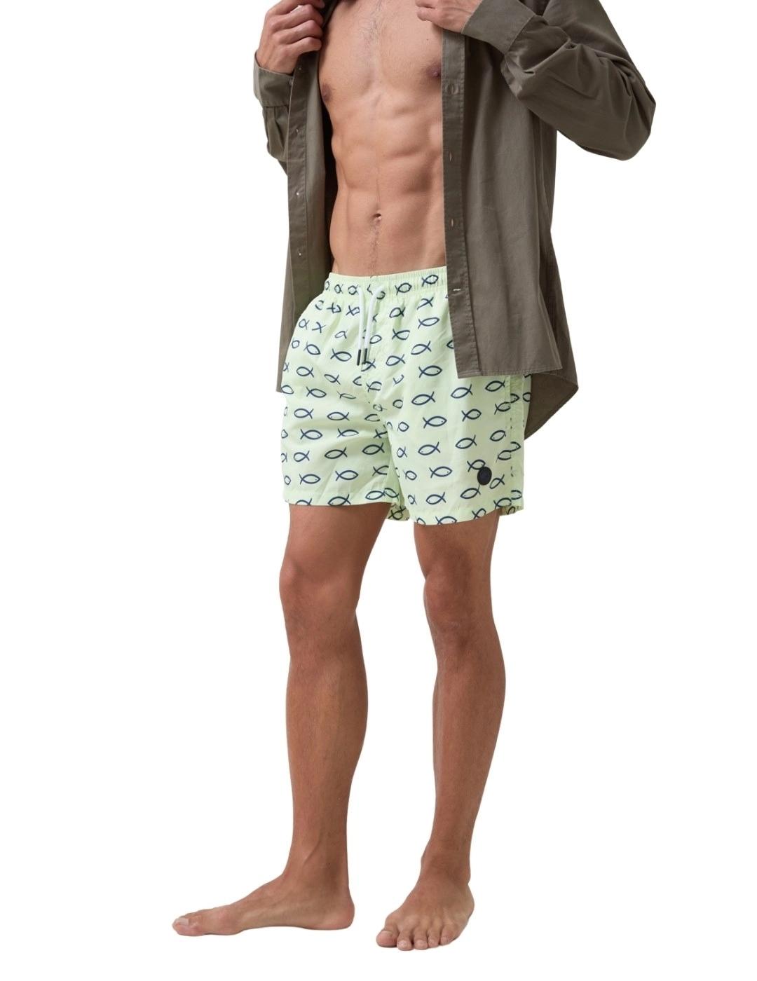 Altonadock Bañador amarillo peces azules