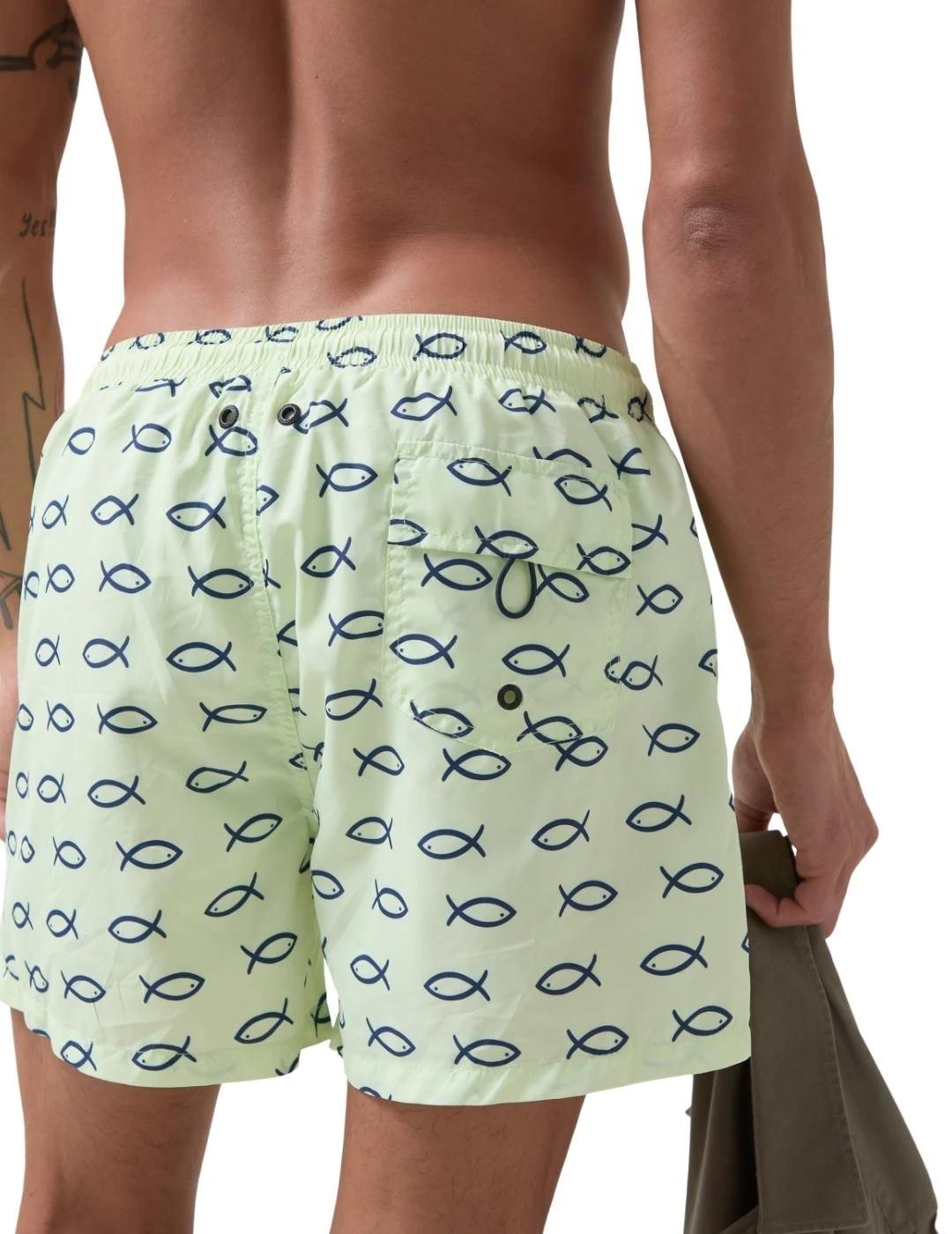 Altonadock Bañador amarillo peces azules